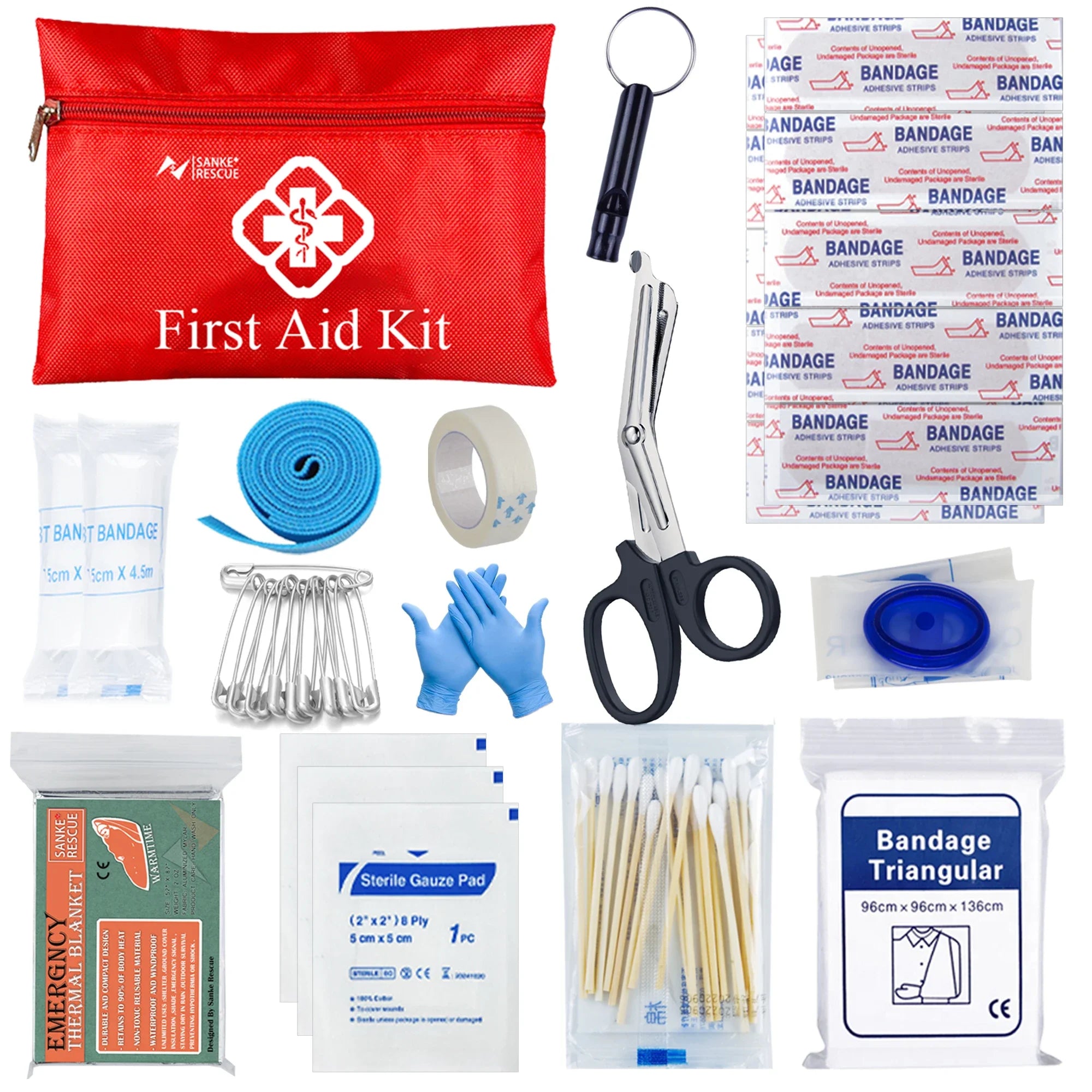 Tactical First Aid Kit – Survival Medical Bag & EDC Pouch for Car and Camping